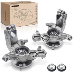 A-Premium 2 x Front Steering Knuckle & Wheel Bearing Hub Assembly Compatible with Ford Focus 2000 2001 2002 2003 2004, with 4-Wheel ABS, w/4-Lug, Replace # 2M5Z3K186BA 2M5Z3K185AB