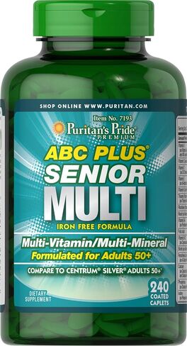Puritan's Pride Abc Plus Senior Multivitamin Multi-mineral Formula Caplets, 240 Count in Saudi Arabia