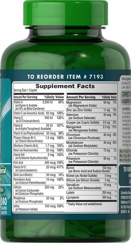 Puritan's Pride Abc Plus Senior Multivitamin Multi-mineral Formula Caplets, 240 Count in Saudi Arabia