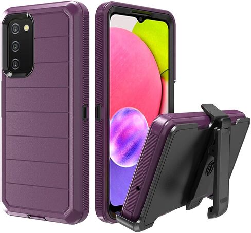 Designed for Samsung Galaxy A03s Case with Belt Clip & Kickstand, Full-Body Triple Layers Rugged Case with Screen Protector for Samsung Galaxy A03s US Version 6.5 inch Phone (Green+White) in Saudi Arabia