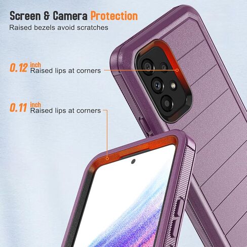 Designed for Samsung Galaxy A03s Case with Belt Clip & Kickstand, Full-Body Triple Layers Rugged Case with Screen Protector for Samsung Galaxy A03s US Version 6.5 inch Phone (Green+White) in Saudi Arabia