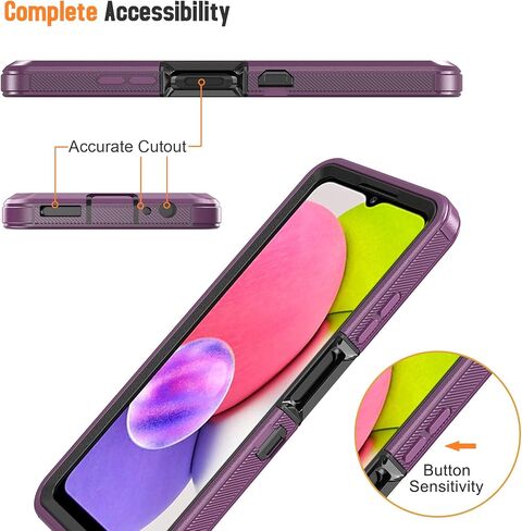 Designed for Samsung Galaxy A03s Case with Belt Clip & Kickstand, Full-Body Triple Layers Rugged Case with Screen Protector for Samsung Galaxy A03s US Version 6.5 inch Phone (Green+White) in Saudi Arabia