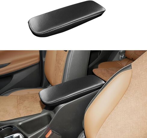 غطاء مسند ذراع وحدة التحكم المركزية للسيارة لعام 2020 2021 2022 2023 2024 Buick Encore GX جلد مضاد للخدش مسند ذراع مركزي غطاء صندوق غطاء مقعد حامي وسادة ملحقات داخلية - غرز بيضاء in Kuwait