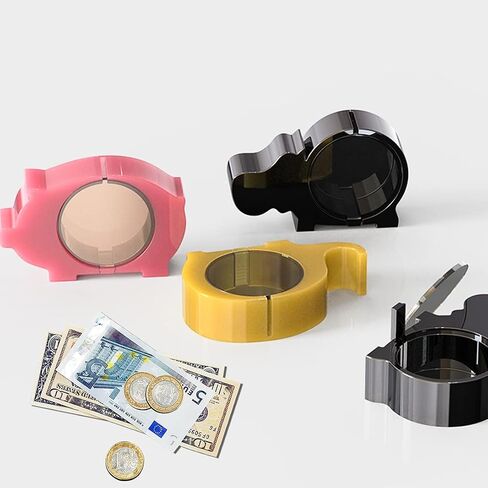 KyeeaDIY 2 Pcs Piggy Bank Resin Molds Storage Elephant Hippo Pig Silicone Mold Coin Holder Molds Resin Jewelry Box Epoxy Mould DIY Crystal Agate Casting Mold for Coins, Jewelry Organizer in Saudi Arabia