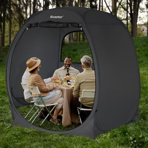 Alvantor 10' x 10' Hexagon Pop Up Sun Shade Canopy - Ventilated Mesh Walls, Perfect for Camping, Beach, Events, and Outdoor Party Decorations, All-Season Shelter (Not Waterproof) in Saudi Arabia