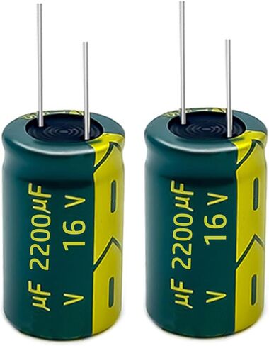 20 قطعة 16 فولت 2200 فائق التوهج مُكثَّف كهربائيًا ، مكثفات كهربائية عالية التردد من الألومنيوم للثلاجة والتلفزيون وشاشات الكريستال السائل in Kuwait