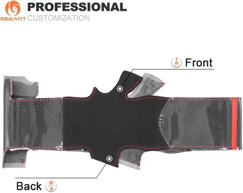 MEWANT DIY Hand Stitched Suede Carbon Fiber Steering Wheel Wrap Cover for Infiniti G25 G35 G37 EX35 EX37 Q60 QX50 in Kuwait