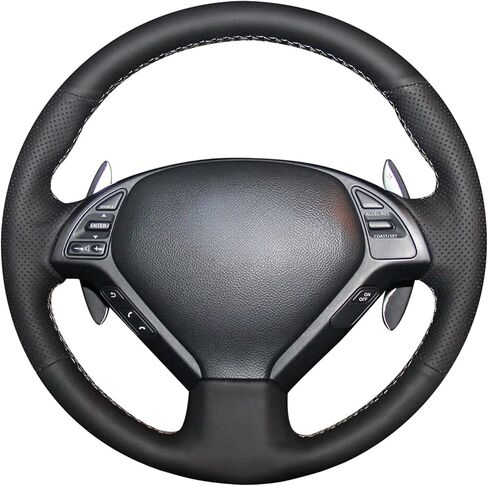 MEWANT DIY Hand Stitched Suede Carbon Fiber Steering Wheel Wrap Cover for Infiniti G25 G35 G37 EX35 EX37 Q60 QX50 in Kuwait