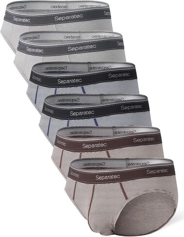 Separatec Men's Underwear Moisture Wicking Viscose Briefs for Men, Ball Support Pouch Underwear 6 Packs in Saudi Arabia