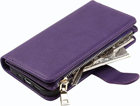 محفظة هاتف iPhone 13 Pro من Jaorty للنساء والرجال مع حامل بطاقات، حافظة iPhone 13 Pro Crossbody مع حزام كتف، حافظات جلدية PU بجيب بسحاب لهاتف iPhone 13 Pro، 6.1 بوصة أسود in Kuwait