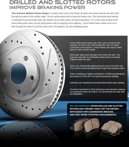 Callahan Front Replacement Calipers and Drilled Slotted Brake Disc Rotors and Ceramic Brake Pads + Hardware Brake Kit For Buick Century Lesabre Regal Olds Intrigue Bonneville Grand Prix in Saudi Arabia