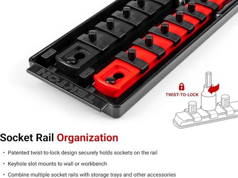 TEKTON 1/4 in Dr Hex Bit Socket Set, 21-Piece (5/64-5/16 in., 2-8 mm) with Rails | SHB90202 in Saudi Arabia