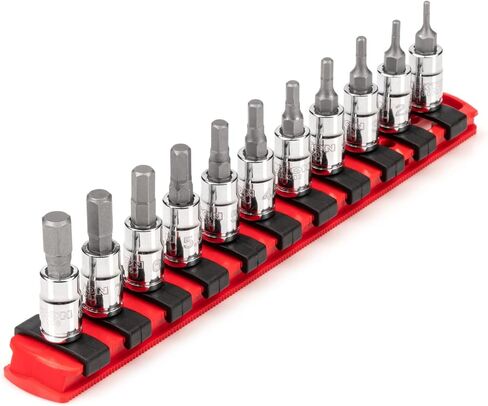 TEKTON 1/4 in Dr Hex Bit Socket Set, 21-Piece (5/64-5/16 in., 2-8 mm) with Rails | SHB90202 in Saudi Arabia