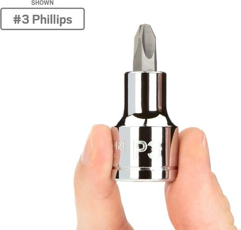 TEKTON 1/2 Inch Drive x #1 Phillips Bit Socket | SHB21201 in Saudi Arabia