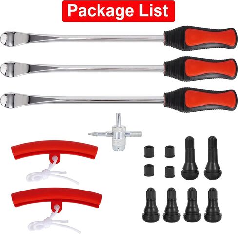 RUTU Tire Spoon Lever Dirt Bike Tire Changing Tool Motorcycle Tire Changer Lawnmower ATV with 3 Tire Irons 2 Rim Protectors Valve Stems Set TR412 TR413 in Saudi Arabia