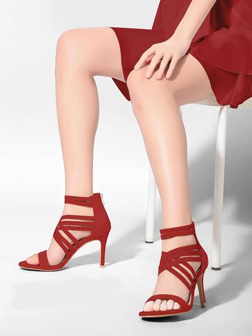 Shoe'N Tale Stiletto High Heels for Women Gladiator Sexy Multiple Straps Heeled Sandals Dress Open Toe Pump Heels in Saudi Arabia