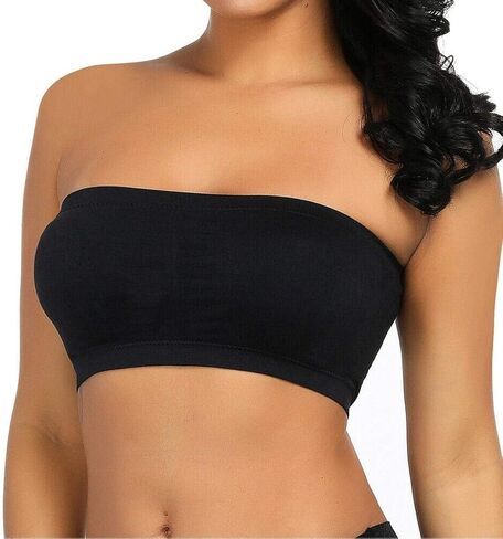 Seamless Bandeau Bra Boob Tube Bra Strapless Stretch in Saudi Arabia