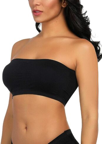 Seamless Bandeau Bra Boob Tube Bra Strapless Stretch in Saudi Arabia