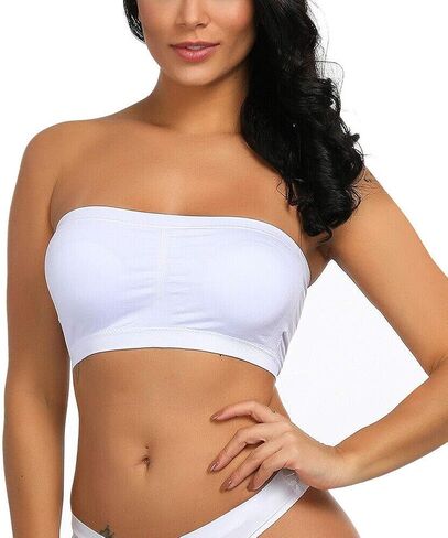 Seamless Bandeau Bra Boob Tube Bra Strapless Stretch in Saudi Arabia