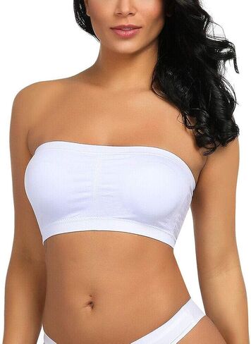 Seamless Bandeau Bra Boob Tube Bra Strapless Stretch in Saudi Arabia