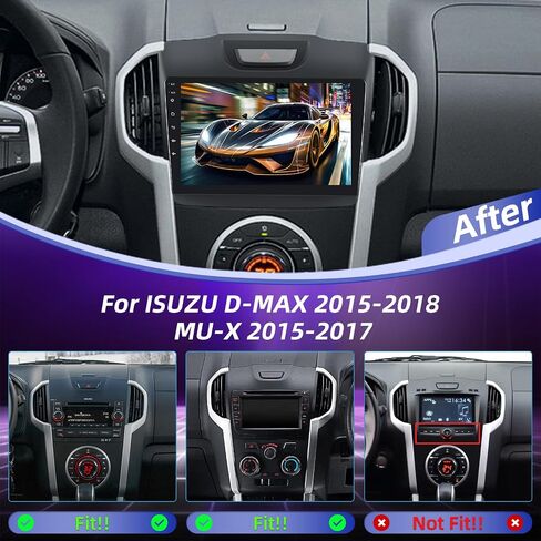 Car Radio for Isuzu D-MAX 2015-2018 MU-X 2015-2017 with Wireless Carplay & Android Auto - 8 Core Android 13 2+64G - 9 Inch Touchscreen Radio with WiFi & 32EQ DSP + AHD Rear View Camera in Saudi Arabia