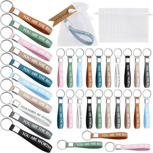 60 مجموعة من سلسلة مفاتيح هدية شكرًا لك، سلاسل مفاتيح ملهمة شكرًا لك، سلاسل مفاتيح ملهمة شكرًا لك، هدية كبيرة من سلاسل المفاتيح المصنوعة من السيليكون مع بطاقة حقيبة الأورجانزا للمعلم، والمتطوعين، والفريق، والممرضة، وزملاء العمل (10 ألوان) in Kuwait