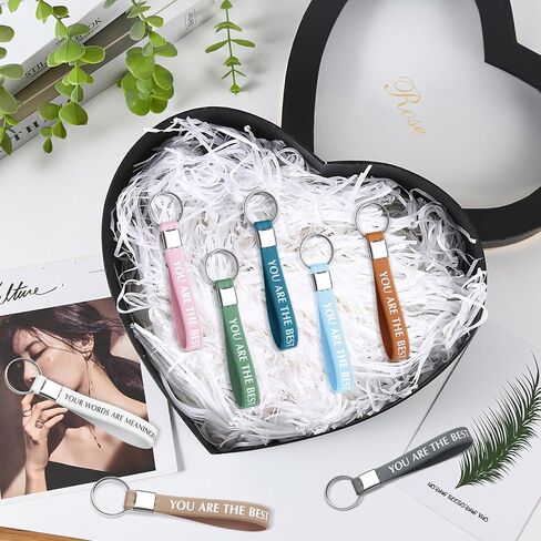 60 مجموعة من سلسلة مفاتيح هدية شكرًا لك، سلاسل مفاتيح ملهمة شكرًا لك، سلاسل مفاتيح ملهمة شكرًا لك، هدية كبيرة من سلاسل المفاتيح المصنوعة من السيليكون مع بطاقة حقيبة الأورجانزا للمعلم، والمتطوعين، والفريق، والممرضة، وزملاء العمل (10 ألوان) in Kuwait