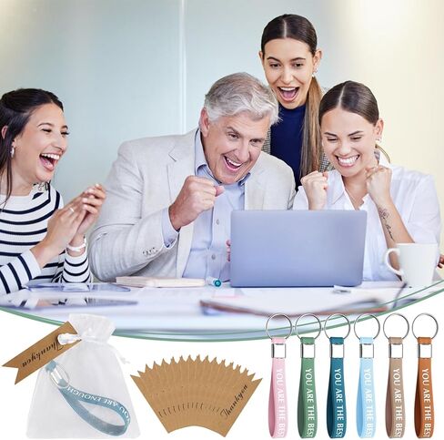 60 مجموعة من سلسلة مفاتيح هدية شكرًا لك، سلاسل مفاتيح ملهمة شكرًا لك، سلاسل مفاتيح ملهمة شكرًا لك، هدية كبيرة من سلاسل المفاتيح المصنوعة من السيليكون مع بطاقة حقيبة الأورجانزا للمعلم، والمتطوعين، والفريق، والممرضة، وزملاء العمل (10 ألوان) in Kuwait