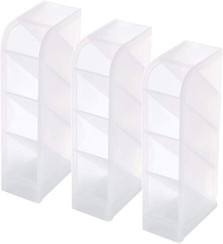 تخزين منظم القلم للمكتب واللوازم المدرسية وصندوق تخزين فرش مستحضرات التجميل، حامل تخزين قلم شفاف، مجموعة من 3 قطع، 12 حجرة in Kuwait