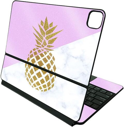 MIGHTY SKINS Glossy Glitter Skin Compatible with Apple Magic Keyboard for iPad Pro 12.9" (5th Generation) - Antique Marble | Protective, Durable High-Gloss Glitter Finish | Made in The USA in Saudi Arabia