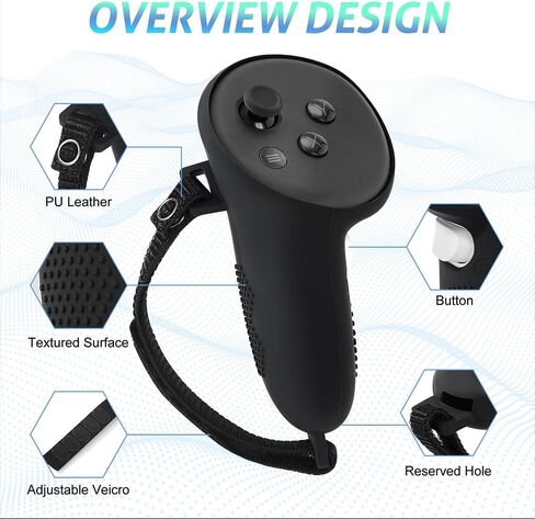 Silicone Cover Set Compatible with Meta Quest 3,VR Accessory Case for Meta Quest 3 (includes Controller Grip Leather Cover, Front Shell Headset Cover and Face Cover) in Saudi Arabia