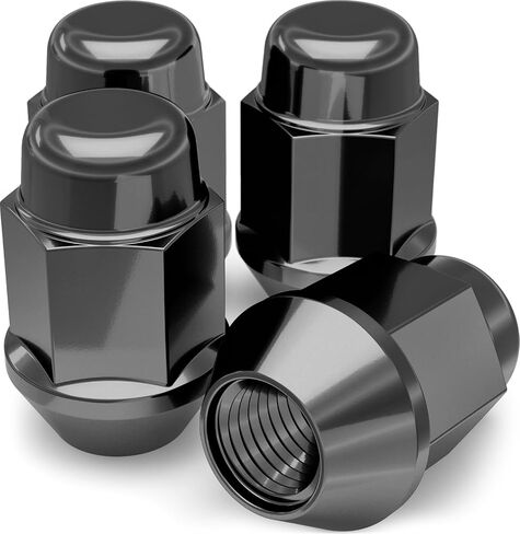 White Knight M12x1.50 Black Chrome Bulge Acorn Lug Nut, 4 Pack in Saudi Arabia