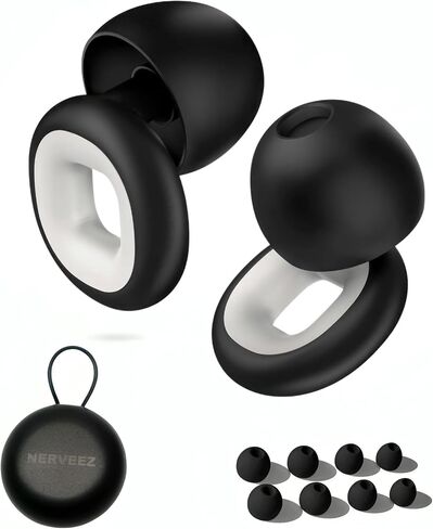 Sleep Soundly: Reusable Ear Plugs for Sleeping, Snoring, and Hearing Protection - High Fidelity, Soft Silicone, 8 Tips Included in Saudi Arabia
