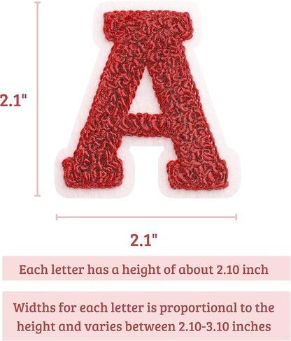 52 Pieces Iron-On Chenille Patches- Small A-Z Alphabet Varsity Letter Patches for Clothing, Fabrics, Jackets, Hats - Decorative Fuzzy Patches - White Felt Trim for Sew On (Blue), 52ROYBLU in Saudi Arabia