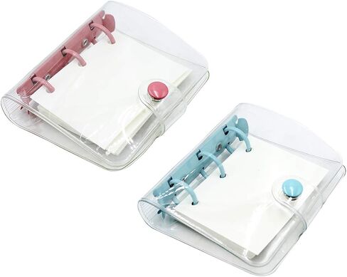 4 PCS Mini 3-Ring Binder Covers Notebook Refiller Insert Paper,2 Blank Paper with 2 Lined Paper in Saudi Arabia