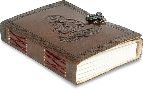 Leather Journal Writing Notebook Blank Buddha Sketchbook Bound Daily Notepad Handmade Antique Gift For Men And Women in Saudi Arabia