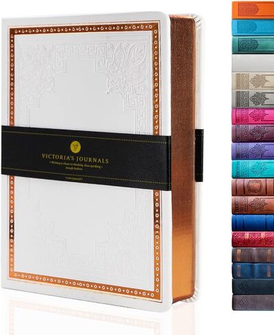 VICTORIA'S JOURNALS Leatherette Vintage Journal Hard Cover Lined Notebook Old Looking Travel Diary, A5 Size 5.7'' x 8.1'' in Saudi Arabia