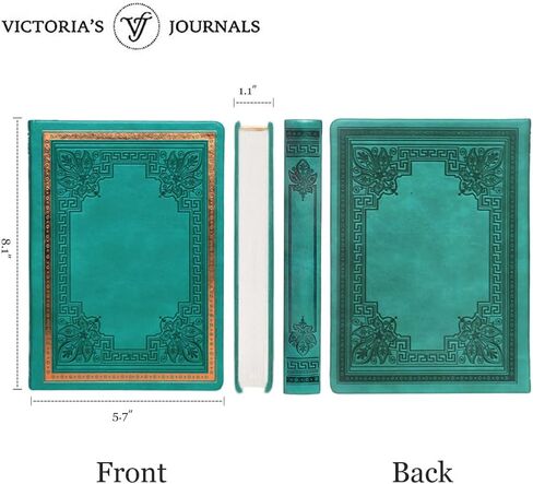 VICTORIA'S JOURNALS Leatherette Vintage Journal Hard Cover Lined Notebook Old Looking Travel Diary, A5 Size 5.7'' x 8.1'' in Saudi Arabia