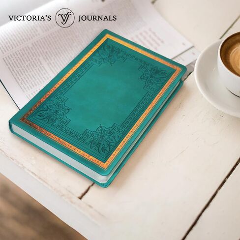 VICTORIA'S JOURNALS Leatherette Vintage Journal Hard Cover Lined Notebook Old Looking Travel Diary, A5 Size 5.7'' x 8.1'' in Saudi Arabia