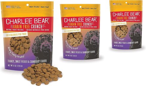 Charlee Bear Crunch Turkey, Sweet Potato & Cranberry Flavor Dog Treat and Snack (2 Pack) 8 oz Each in Saudi Arabia