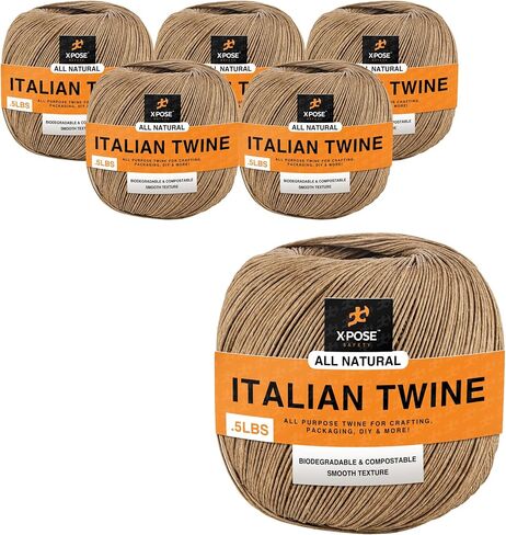 Xpose Safety Ruby Italian Spring Twine - 4 ply 1/2 Pound Italian Ball Twine String - Upholstery Webbing - Natural Wax Coated Cord - for Upholstery Supplies, Reupholstery of Springs Furniture Repair in Saudi Arabia