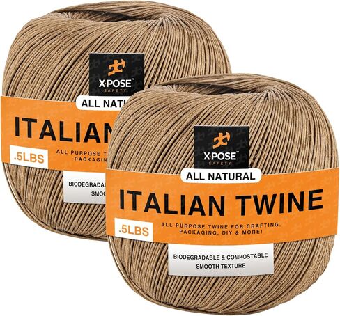 Xpose Safety Ruby Italian Spring Twine - 4 ply 1/2 Pound Italian Ball Twine String - Upholstery Webbing - Natural Wax Coated Cord - for Upholstery Supplies, Reupholstery of Springs Furniture Repair in Saudi Arabia