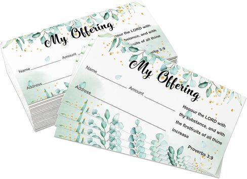100 PCS Offering envelopes for church Tithing envelopes Donation envelopes My offering bill size blank envelopes for religious occasions church supplies for bill checks in Saudi Arabia