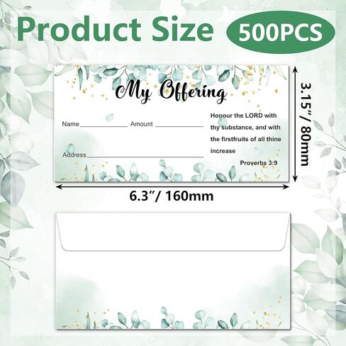 100 PCS Offering envelopes for church Tithing envelopes Donation envelopes My offering bill size blank envelopes for religious occasions church supplies for bill checks in Saudi Arabia