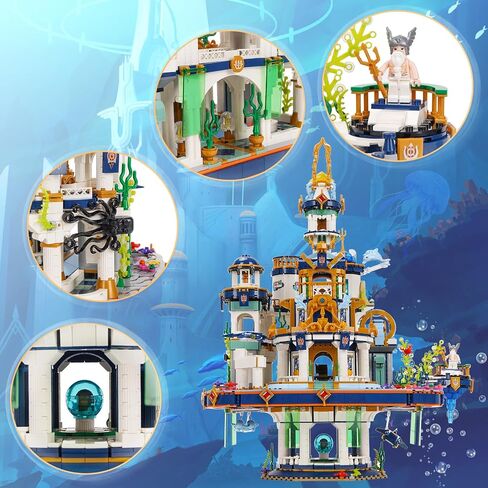 Building Block Set, Creative Construction Building Model Set Poseidon's Palace Model Building Blocks 4133 PCS in Saudi Arabia