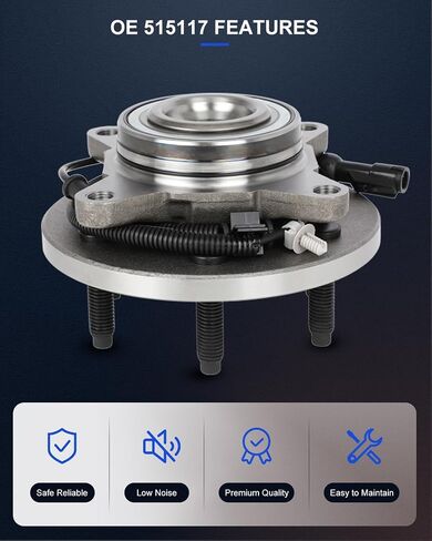 ECCPP Replacement For Wheel Bearing and Hub Assembly 2WD Only For Ford F-150 2009-2011 Professional Grade Wheel Hubs 6 Lugs W/ABS 515117x2 in Saudi Arabia