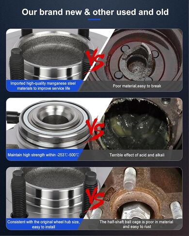 ECCPP Replacement For Wheel Bearing and Hub Assembly 2WD Only For Ford F-150 2009-2011 Professional Grade Wheel Hubs 6 Lugs W/ABS 515117x2 in Saudi Arabia