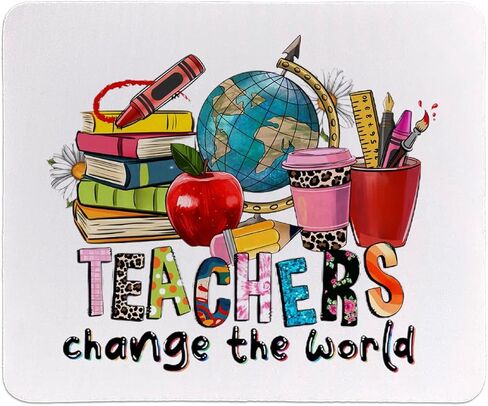 Teacher Classroom Reading Inspirational MousePads,Mouse Pads for Desk Accessories Office Gaming Working,Teacher Gifts for Women Men,Teacher Gifts from Student,9.5x7.9 inches， in Saudi Arabia
