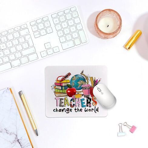 Teacher Classroom Reading Inspirational MousePads,Mouse Pads for Desk Accessories Office Gaming Working,Teacher Gifts for Women Men,Teacher Gifts from Student,9.5x7.9 inches， in Saudi Arabia