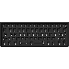 Keychron K12 Pro QMK/VIA Wireless Mechanical Keyboard Barebone Version Custom Programmable Macro Hot-Swappable 60% Compact Layout RGB Backlit Compatible with Mac, Windows Linux